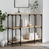 Maison Chic Konzolna mizica - miza ob steni sonoma hrast 102x35x90 cm inženirski les, (21786364) | Shoptok.si