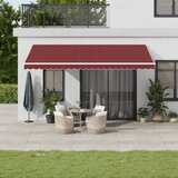 vidaXL Avtomatsko zložljiva tenda bordo 500x350 cm Cene