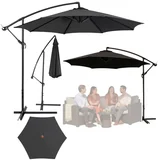 Stranski vrtni senčnik z nastavljivim nagibom 350 x 250 cm antracit