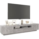 TV ormarić s LED svjetlima siva boja betona 200 x 35 x 40 cm | Eponuda.ba
