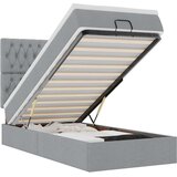  Otomanski okvir kreveta s madraca svijetlosivi 80x200cm tkanine | shoptok.hr