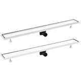 vidaXL odvod za tuš s poklopcem 2-u-1 103x14 cm od nehrđajućeg čelika | shoptok.hr