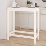  Barski stol bijeli 100 x 50 x 110 cm od masivne borovine | shoptok.hr