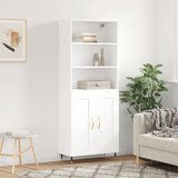 The Living Store Visoka omara bela 69,5x34x180 cm inženirski les - Visoka Omarica, (21660908) | Shoptok.si