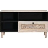 vidaXL TV ormar s ladicama Bijelo 80 x 33 x 46 cm masivno drvo manga | shoptok.hr
