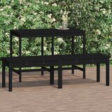 vidaXL Vrtna klop dvosed črna 159,5x44x45 cm trdna borovina Cene