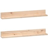 vidaXL Stenske police 2 kosa 80x11x9 cm trdna borovina, (20915643) | Shoptok.si