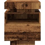  Noćni ormarići s LED svjetlima 2 kom Staro drvo 40x39x48,5 cm | shoptok.hr