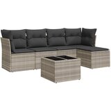  6-dijelni set vrtnih sofa od poliratana s jastucima svjetlosivi | shoptok.hr