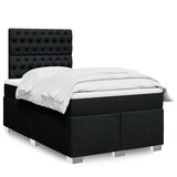  Krevet s oprugama i madracem crni 120 x 200cm od tkanine | shoptok.hr