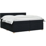  Boxspring krevet s madracem Crna 200 x 200 cm Tkanina | shoptok.hr