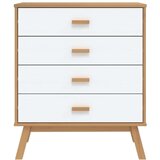 vidaXL Ladičar OLDEN bijelo-smeđi od masivne borovine | shoptok.hr