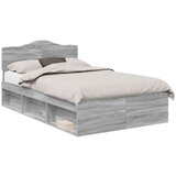  Konstrukcija postelje z vzglavjem Siva Sonoma 120 x 200 cm, (5000102366) | Shoptok.si