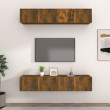 The Living Store ormarići 4 kom boja dimljenog hrasta 80 x 30 x 30 cm drveni | shoptok.hr