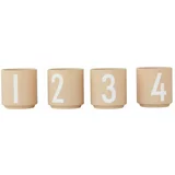 Design Letters set od 4 šalice od imitacije porculana, 0,5 l