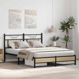  Posteljni okvir brez vzmetnice hrast 137x190 cm inženirski les, (21829235) | Shoptok.si
