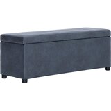 vidaXL Klop s prostorom za shranjevanje 116 cm sivo umetno semiš usnje | Shoptok.si