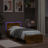  Krevetna konstrukcija s LED svjetlom Dimljeni hrast 80 x 200 cm | Eponuda.com