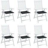 vidaXL Jastuci za vrtne stolice 6 kom crni 50x50x3 cm tkanina Oxford | shoptok.hr