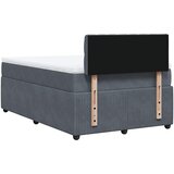 Box spring krevet s madracem tamnosivi 120 x 200 cm baršunasti | shoptok.hr