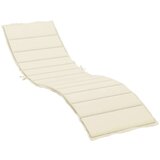 vidaXL jastuk za ležaljku krem 200 x 60 x 3 cm od tkanine | shoptok.hr