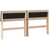  Tapecirani uzglavlje Sivo-smeđa 150 cm Čvrsto borovo drvo | shoptok.hr
