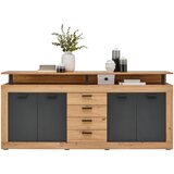 XORA komoda, antracit, hrast artisan | Shoptok.si