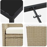  Vrtni set za objed 9 kom. Bež poliratan | shoptok.hr