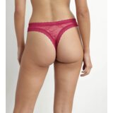 DIM ROMANCE THONG - Women's lace thong - red | Shoptok.si