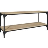 vidaXL TV omarica sonoma hrast 100x33x41 cm inženirski les in jeklo, (20600663) | Shoptok.si
