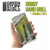 Green Stuff World black hand drill with 10x drill bits Cene