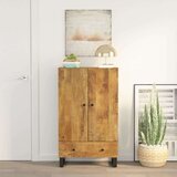 vidaXL Visoka omara s predalom 60x33x100 cm trden mangov les in železo | Shoptok.si
