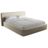 Makamii Bež oblazinjena zakonska postelja s prostorom za shranjevanje z letvenim dnom 160x200 cm Kiana – | Shoptok.si