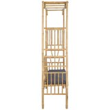  Vrtni luk s klupom Tamnosiva 115 x 50 x 205 cm Bambus | shoptok.hr