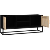 TV ormarić crni 105x30x45 cm od konstruiranog drva i željeza | shoptok.hr