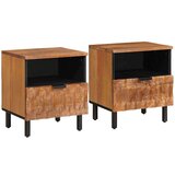  Noćni ormar 2 pcs Smeđa 40 x 33 x 46 cm Čvrsto drvo manga | shoptok.hr