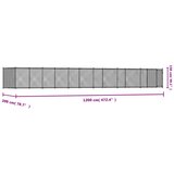  Kavez za pse s vratima sivi 12x2x1,5 m od pocinčanog čelika | shoptok.hr
