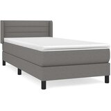  Krevet s oprugama i madracem tamnosivi 90x200 cm od tkanine | shoptok.hr