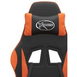  Okretna igraća stolica crno-narančasta od umjetne kože - Crna i narančasta 1 Bez naslona za noge | shoptok.hr