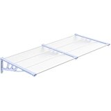 Nadstrešnica za vrata siva i prozirna 199 x 90 cm polikarbonat | Eponuda.ba