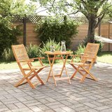  Sklopivi bistro set 3 pcs Smeđa Čvrsto drvo akacije | shoptok.hr