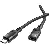 hoco. adapter tipa C (muški) na tip C (ženski) U107 1,2 m crni | shoptok.hr