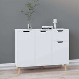  Komoda visoki sjaj bijela 90 x 30 x 72 cm od konstruiranog drva - Visoko sjajno bijela 1 Cijene