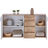 Mömax komoda ina 04, barva hrasta, bela | Shoptok.si