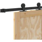  Klizna vrata Prirodna i crna 86 x 211 cm Masivna borovina | shoptok.hr