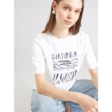 s.Oliver BLACK LABEL Majica mornarsko plava / svijetloplava / bijela | shoptok.hr