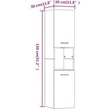vidaXL Kopalniška omarica siva sonoma 30x30x130 cm konstruiran les | Shoptok.si