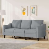 vidaXL Kavč trosed svetlo siv 180 cm blago | Shoptok.si