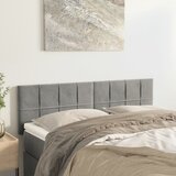  Uzglavlja svjetlosiva 144x5x78/88 cm baršunasta | shoptok.hr