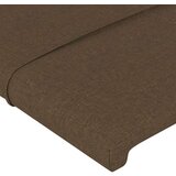 VidaXL LED posteljno vzglavje temno rjavo 83x16x118/128 cm blago Slike